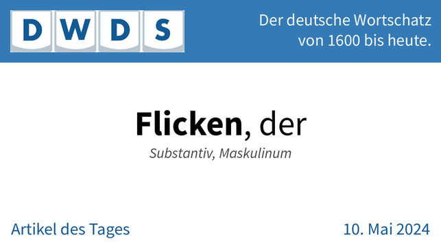 Flicken, der | Substantiv, Maskulinum