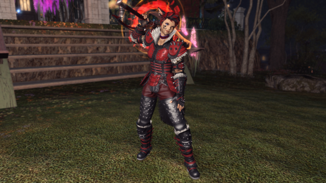 Maxx in his punk dark knight gear.