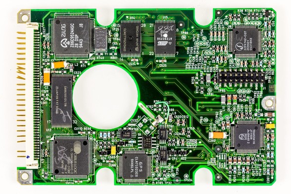 Controllerplatine in grün