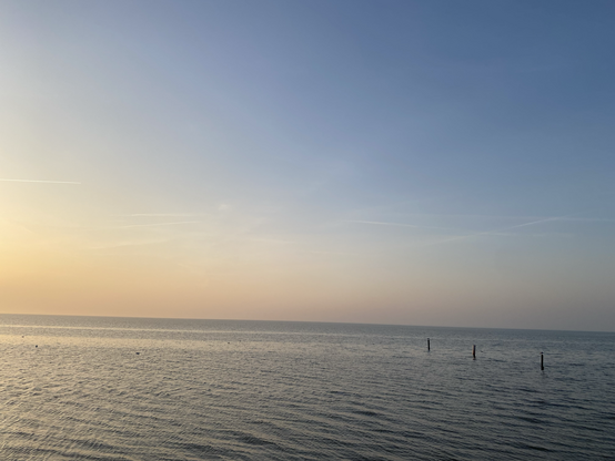Wadden sea at dusk