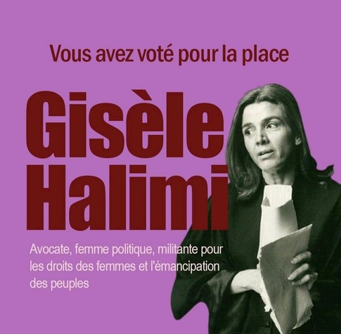 Visuel montrant l'avocate Gisèle Halimi
