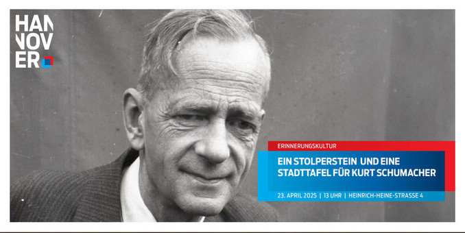 Einladungskarte Titelseite Kurt Schumacher