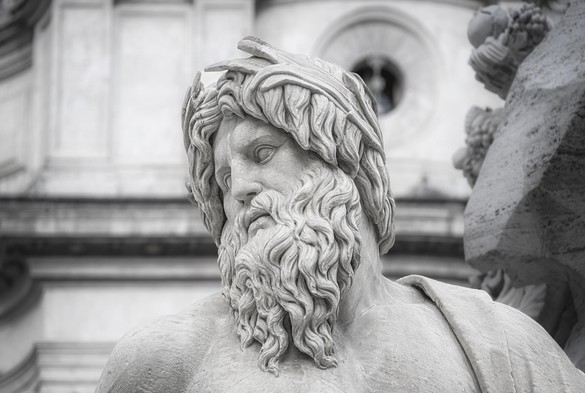 A close up of the head of the figure of the Ganges River god on the Four Rivers fountain in Piazza Navona in Rome Italy.

#rome #italy #piazzanavona #blackandwhite #fountain #fourrivers #ganges #bernini #architecture #baroque #sculpture #historic #bearded #classical #BuyIntoArt #AYearForArt #artforsale #wallartforsale #giftideas @joancarroll 

https://joan-carroll.pixels.com/featured/river-god-ganges-rome-italy-joan-carroll.html