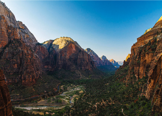 Zion National Park - Virgin River Valley View

As the golden light of late afternoon gently kisses the sandstone cliffs, the majesty of Zion National Park reveals itself in full glory. This image captures one of the most iconic views in the American Southwest—the Virgin River gracefully winding its way through the dramatic canyon, framed by towering red rock walls and rugged peaks.

From this vantage point, you can almost hear the river’s whisper and feel the ancient stillness of the landscape, shaped over millennia by water, wind, and time. The interplay of shadow and light accentuates the textured cliffs and brings a sense of depth and timeless wonder. It's a moment of quiet awe—a reminder of nature's power and grace.

I created this photograph with the intention of drawing viewers into the heart of Zion, inviting them to pause, breathe, and experience the serene beauty that only a place like this can offer.

On the way up to the West Rim Trail, Angels Landing and Scout Lookout, Zion National Park.

This is part of a spectacular hike.

Image:
https://fineartamerica.com/featured/zion-national-park-virgin-river-valley-view-wayne-moran.html


Read more:
https://waynemoranphotography.com/blog/10-most-beautiful-places-to-visit-in-utah/

#Zion #NationalPark #Utah #nature #hiking #Landscape #photography #travel #travelphotography

#AYearForArt #buyintoArt