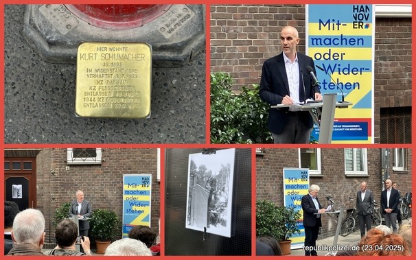 Collage Bilder Stolpersteinverlegung