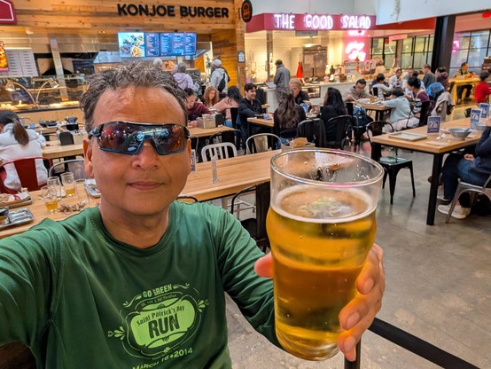 Post-run beer pic