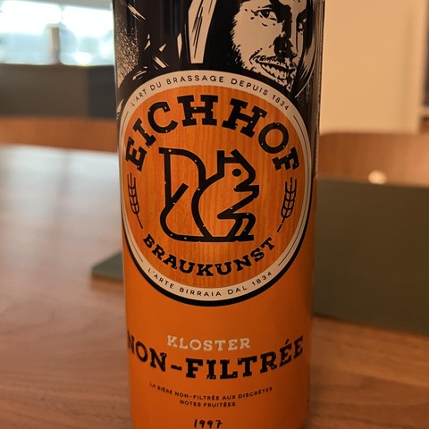 Eichhof Bier Kloster non-filtrée.