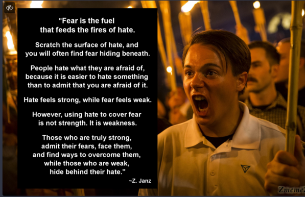 Enraged demonstrator