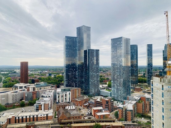 Manchester generic skyline Deansgate Square July , c PNW