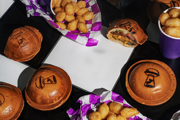 Outer Space Burgers and Moon Rocks delivered to the table at home