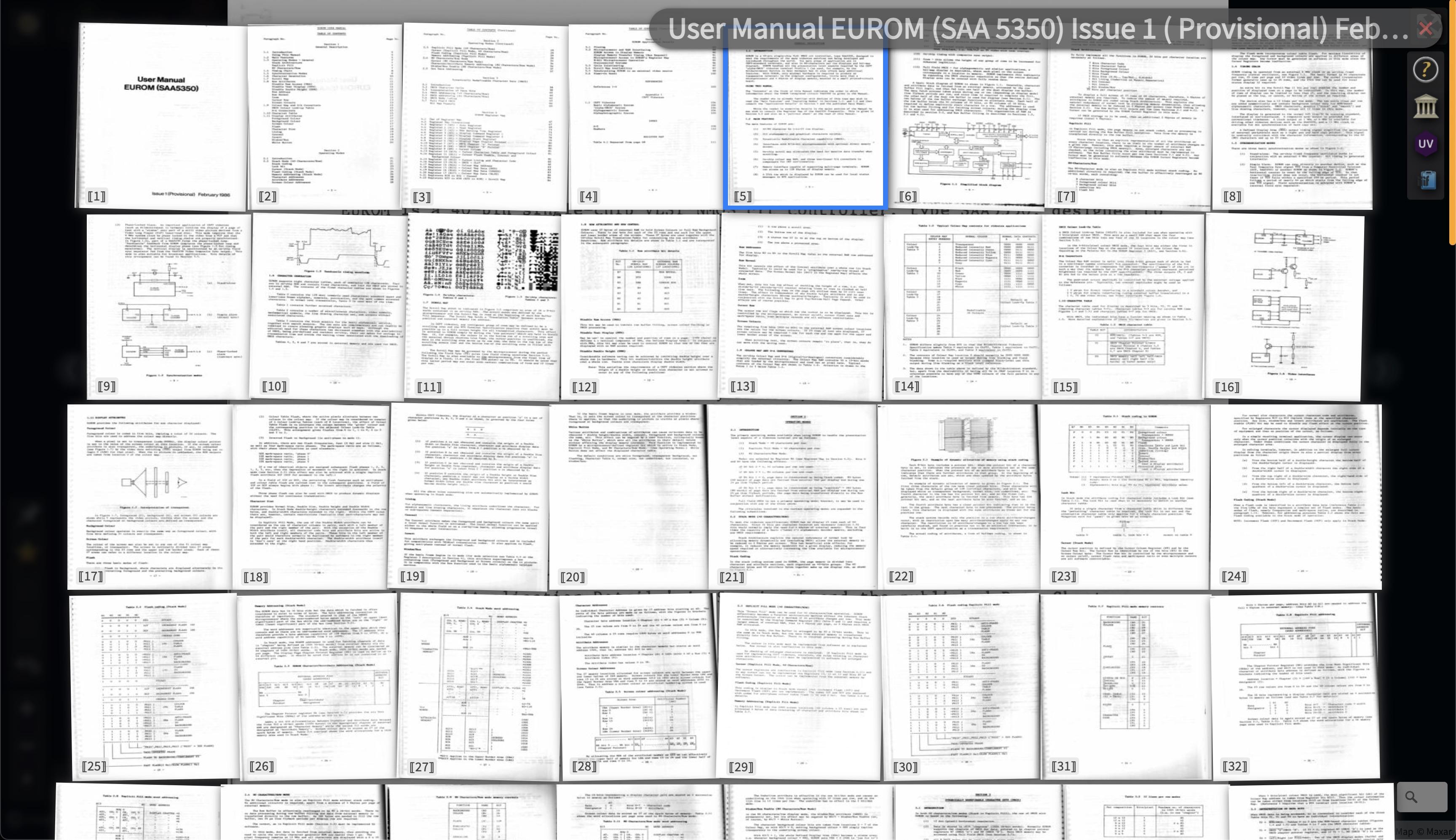 24 text page thumbnails