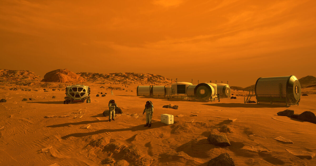 First Humans on Mars (Artist's Concept)
