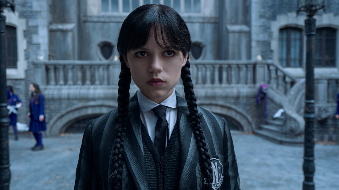 Jenna Ortega as Wednesday in season 2