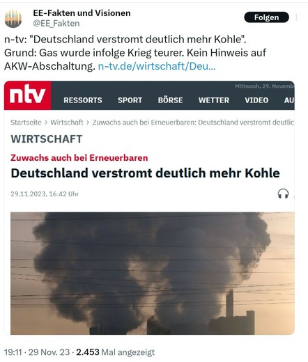 NTV Deutschland verstromt deutlich mehr Kohle