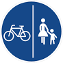Schild 241 Getrennter (benutzungspflichtiger) Rad- und Fußweg