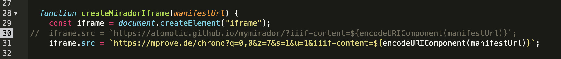     iframe.src = `https://mprove.de/chrono?q=0,0&z=7&s=1&u=1&iiif-content=${encodeURIComponent(manifestUrl)}`;
