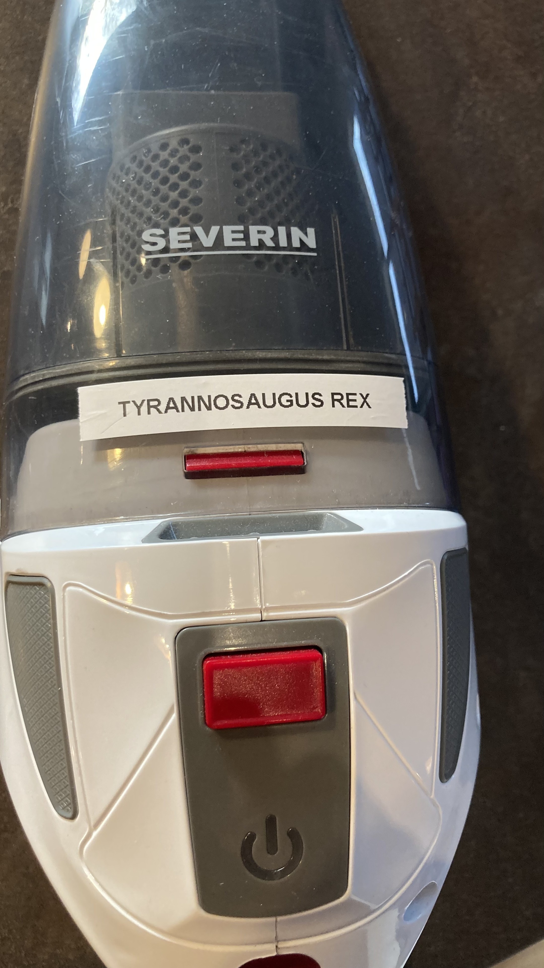 Handstaubsauger mit dem Namen Tyrannosaugus Rex