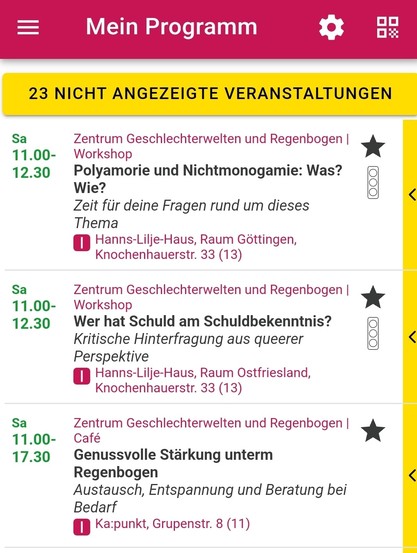 Programm des Kirchentags