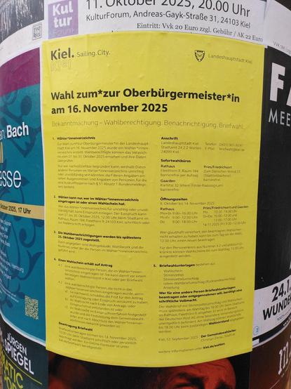 Foto eines Info-Plakats zur bevorstehenden Oberbürgermeisterwahl in Kiel. 

Der Link im Post führt zu den Informationen auf Kiel.de
