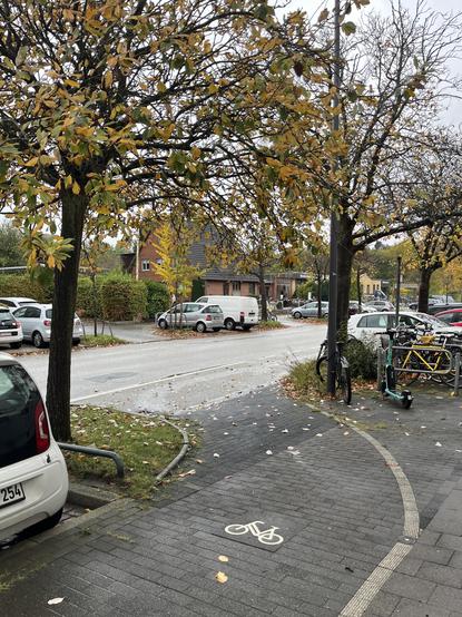Radwegführung in die Wechselstelle