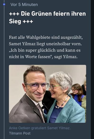 Screenshot vom KN Ticker zur Kieler OB Wahl

Kernmessage: Yilmaz liegt uneinholbar vorn