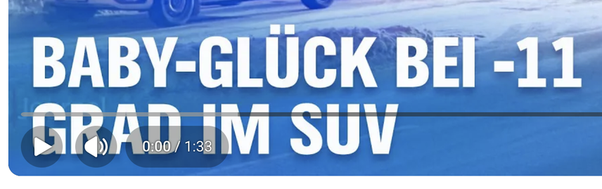 Baby Glück im SUV
