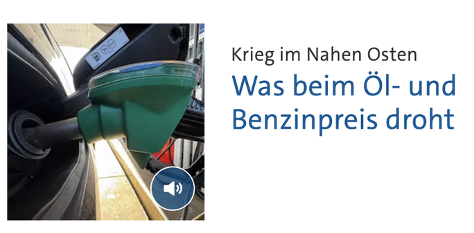 Krieg im Nahen Osten

Was beim Öl- und Benzinpreis droht.