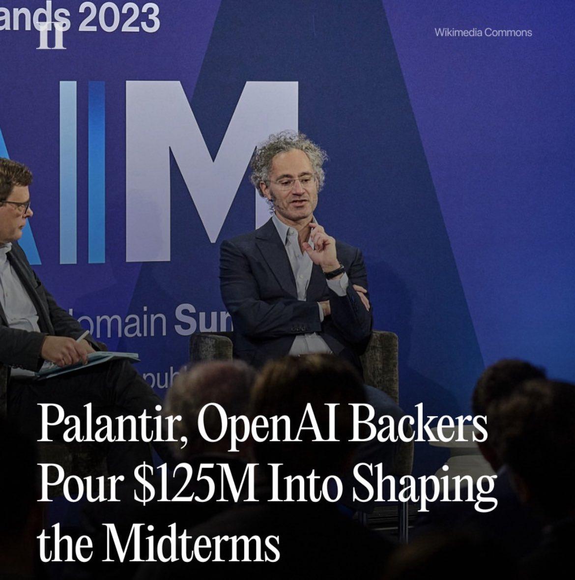 Palantir, Open Air Bäckers pour $125M into shaping the midterms