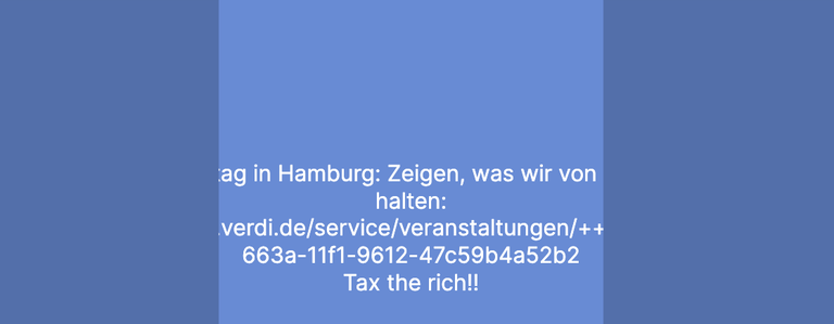 Ein kurzer Text mit einem eingefügten Link. Unlesbar, alles läuft links und rechts aus dem Fenster. Kein Umbruch.