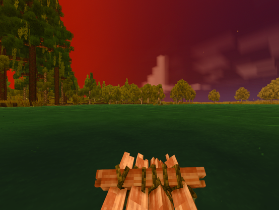 Das Bild zeigt einen Sonnenaufgang in dem Game Vintage Story
