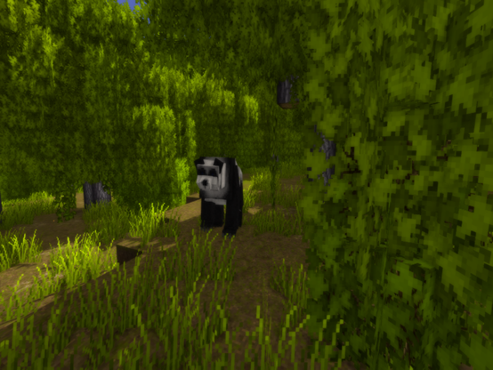 Dieses Screenshot zeigt ein Panda Bären, aus dem Game Vintage Story