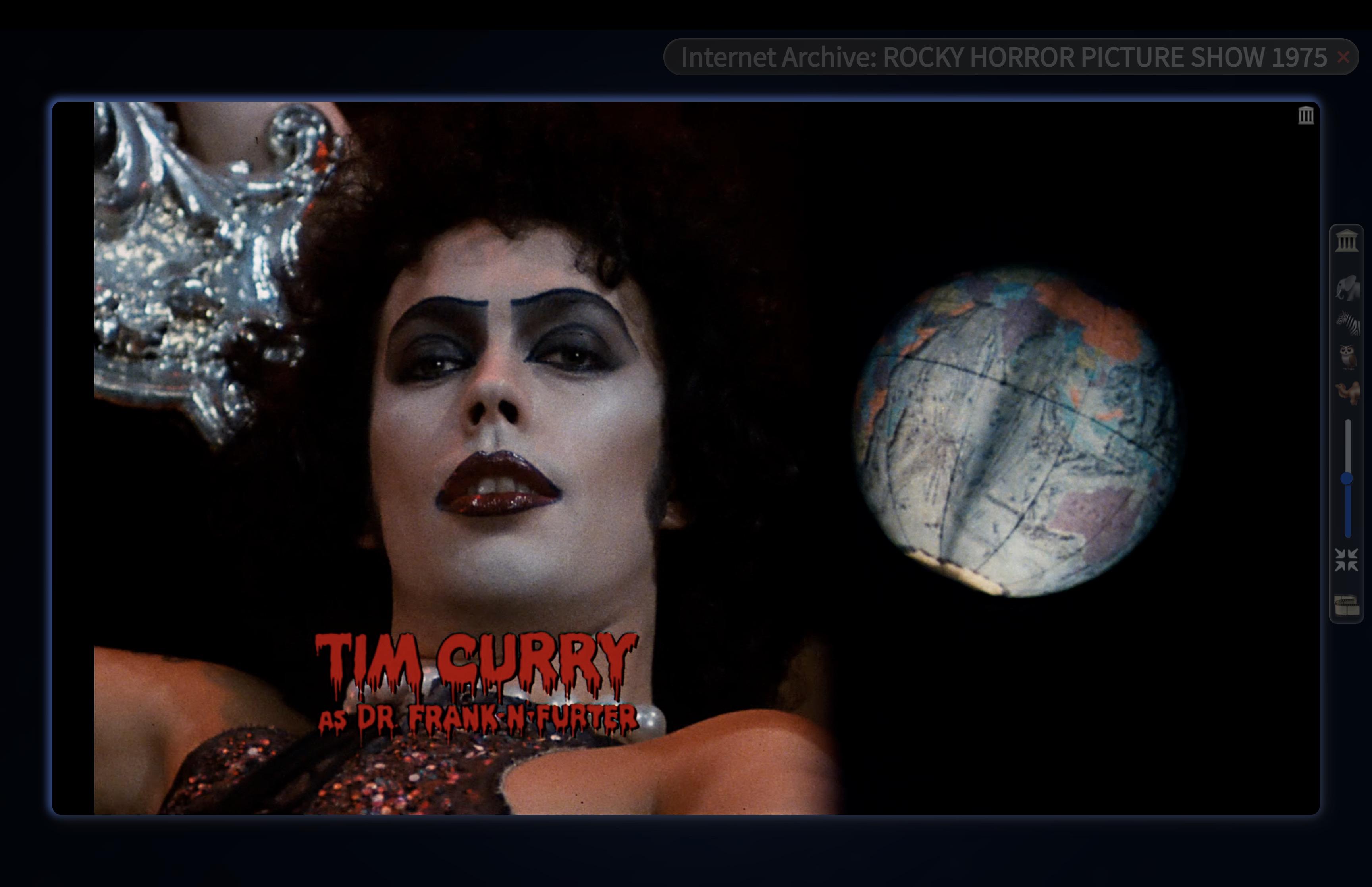 Tim Curry in Rocky Horror Picture Show. DRAG make-up