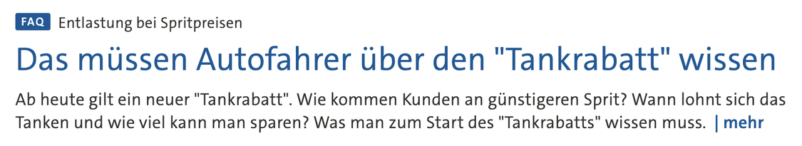 Entlastung bei Spritpreisen Das müssen Autofahrer über den "Tankrabatt" wissen 